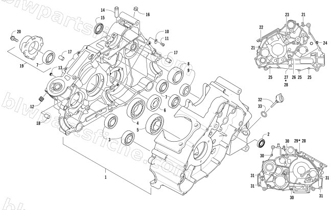 CRANKCASE ASSEMBLY diagram