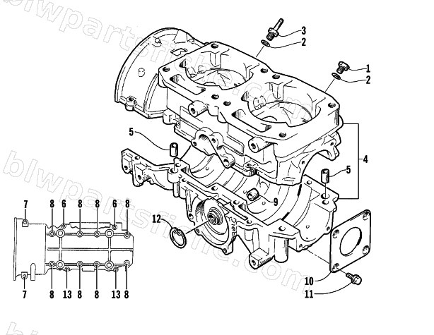 CRANKCASE ASSEMBLY diagram