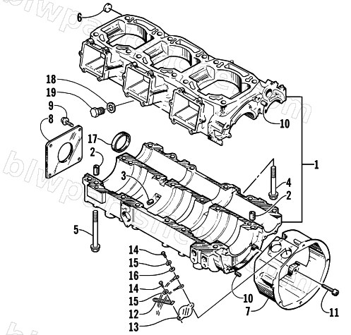 CRANKCASE ASSEMBLY diagram