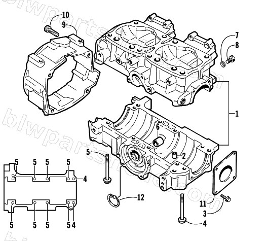 CRANKCASE ASSEMBLY diagram