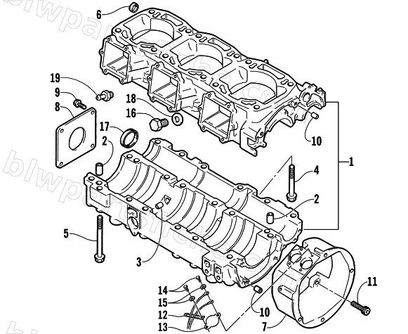 CRANKCASE ASSEMBLY diagram