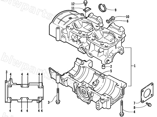 CRANKCASE ASSEMBLY diagram