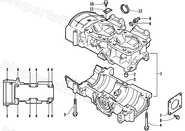 CRANKCASE ASSEMBLY diagram
