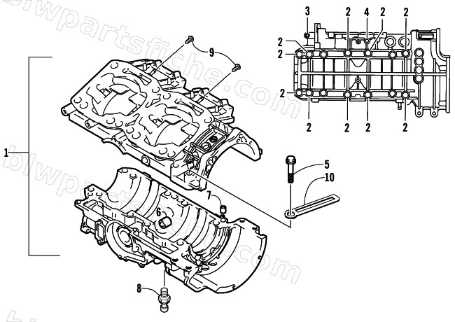 CRANKCASE ASSEMBLY diagram