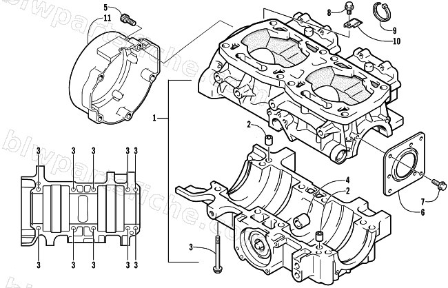 CRANKCASE ASSEMBLY diagram
