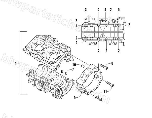 CRANKCASE ASSEMBLY diagram