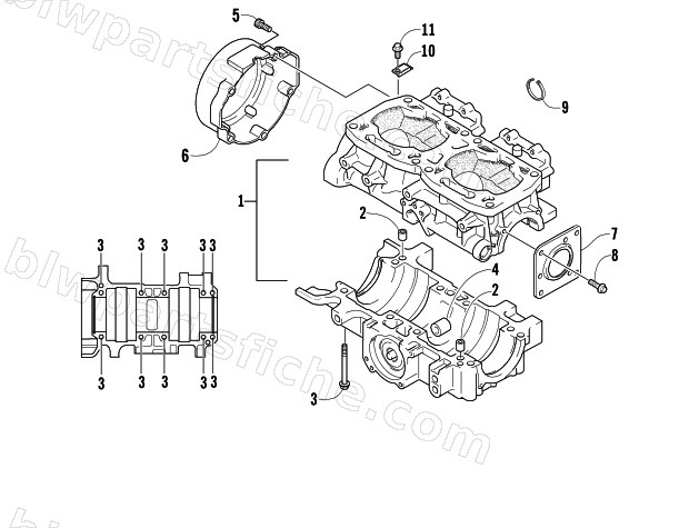 CRANKCASE ASSEMBLY diagram