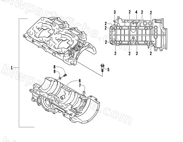 CRANKCASE ASSEMBLY diagram