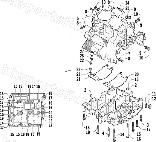 CRANKCASE ASSEMBLY diagram