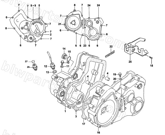 CRANKCASE COVER ASSEMBLY diagram