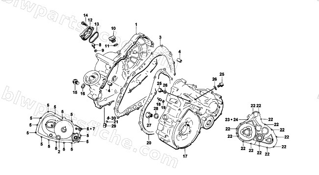 CRANKCASE COVER ASSEMBLY diagram