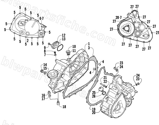 CRANKCASE COVER ASSEMBLY diagram