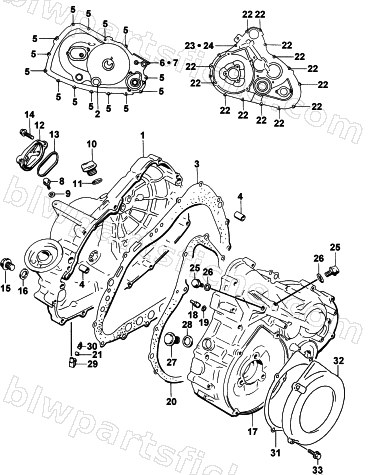 CRANKCASE COVER ASSEMBLY diagram