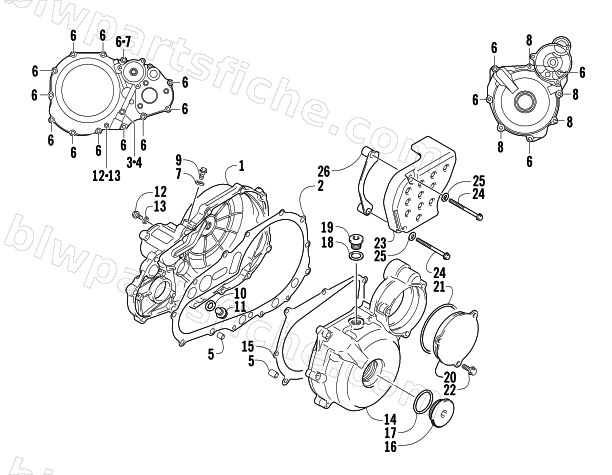 CRANKCASE COVER ASSEMBLY diagram