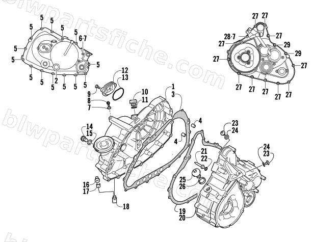 CRANKCASE COVER ASSEMBLY diagram