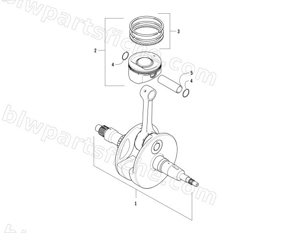 CRANKSHAFT AND PISTON ASSEMBLY diagram