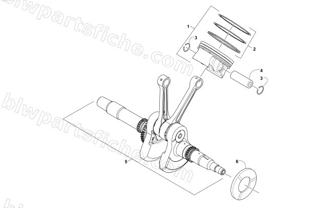 CRANKSHAFT AND PISTON ASSEMBLY diagram