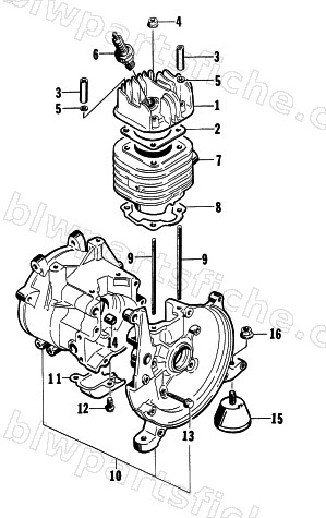 CYLINDER AND CRANKCASE ASSEMBLY diagram