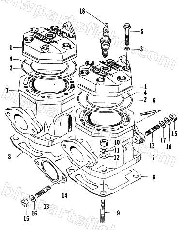 CYLINDER AND HEAD ASSEMBLY diagram