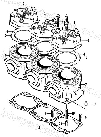 CYLINDER AND HEAD ASSEMBLY diagram