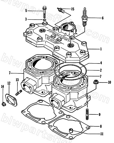 CYLINDER AND HEAD ASSEMBLY diagram