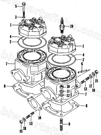 CYLINDER AND HEAD ASSEMBLY diagram