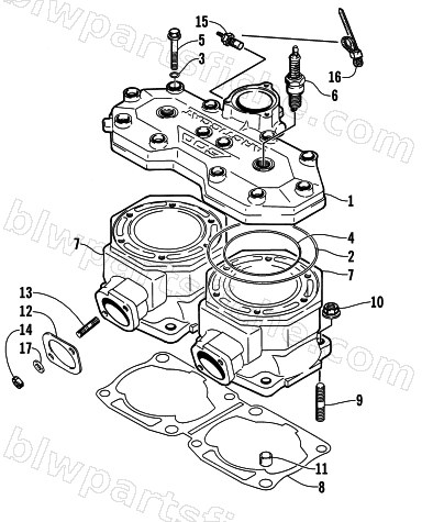 CYLINDER AND HEAD ASSEMBLY diagram