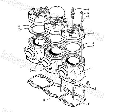 CYLINDER AND HEAD ASSEMBLY diagram