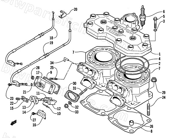 CYLINDER AND HEAD ASSEMBLY diagram