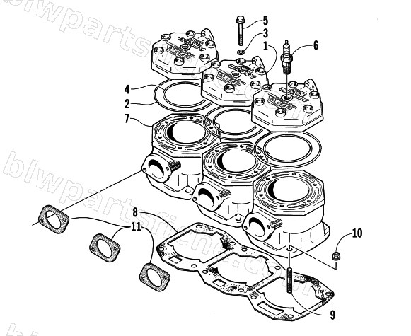 CYLINDER AND HEAD ASSEMBLY diagram
