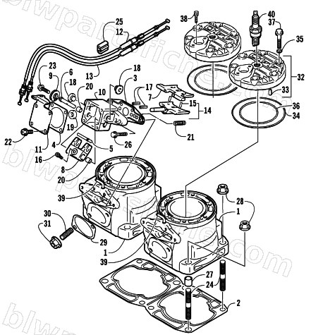 CYLINDER AND HEAD ASSEMBLY diagram