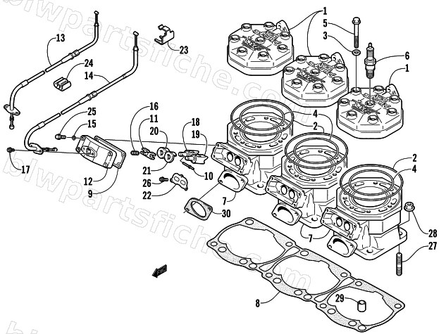 CYLINDER AND HEAD ASSEMBLY diagram