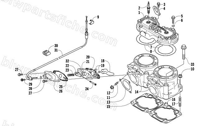 CYLINDER AND HEAD ASSEMBLY diagram