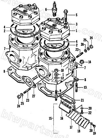 CYLINDER AND HEAD ASSEMBLY diagram