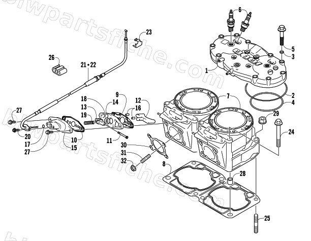 CYLINDER AND HEAD ASSEMBLY diagram