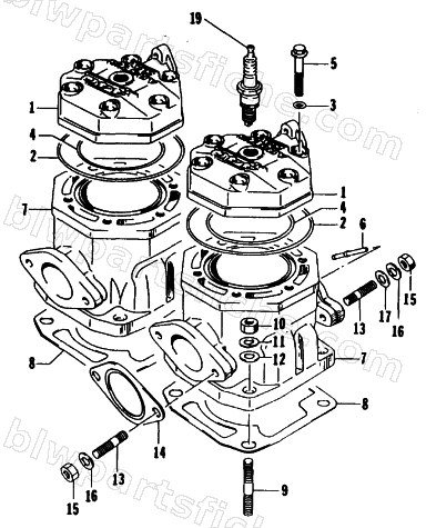 CYLINDER AND HEAD ASSEMBLY diagram