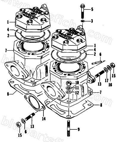 CYLINDER AND HEAD ASSEMBLY diagram