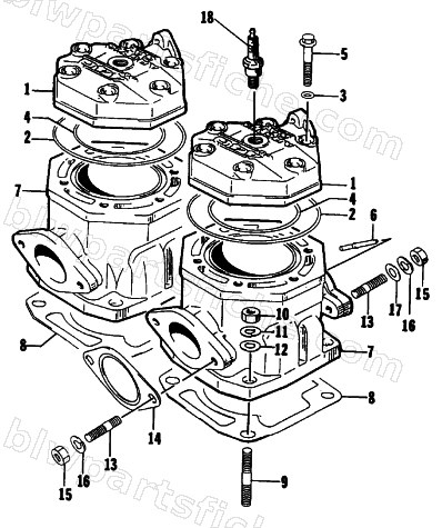 CYLINDER AND HEAD ASSEMBLY diagram