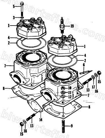 CYLINDER AND HEAD ASSEMBLY diagram