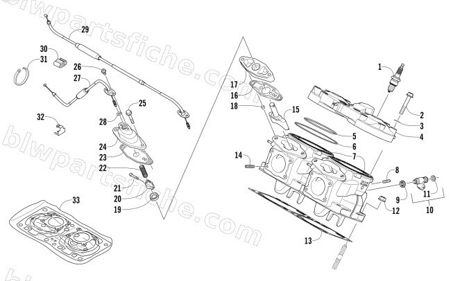 CYLINDER AND HEAD ASSEMBLY diagram