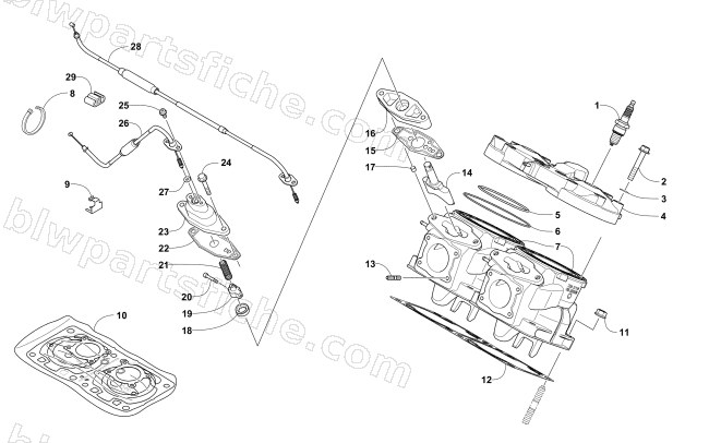 CYLINDER AND HEAD ASSEMBLY diagram