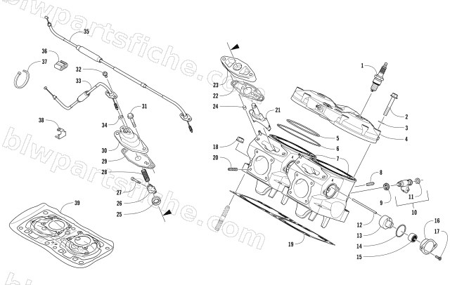 CYLINDER AND HEAD ASSEMBLY diagram
