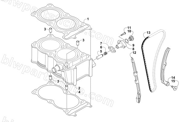 CYLINDER AND TIMING CHAIN ASSEMBLY diagram