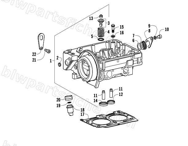 CYLINDER HEAD AND PRECOMBUSTION CHAMBER ASSEMBLY diagram
