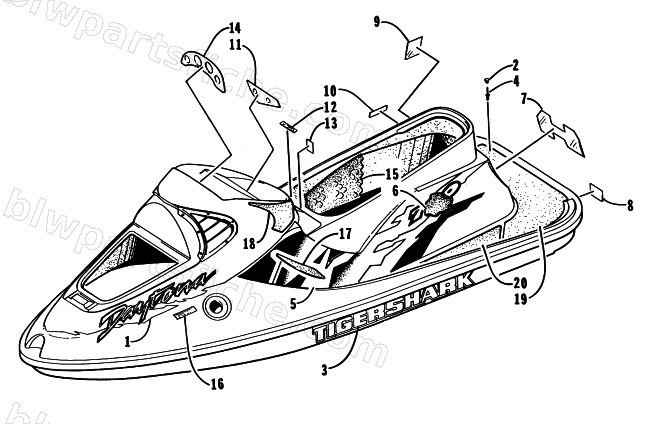 DECAL AND FOOTPAD ASSEMBLY diagram