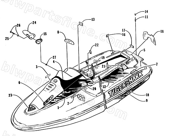 DECAL AND FOOTPAD ASSEMBLY diagram