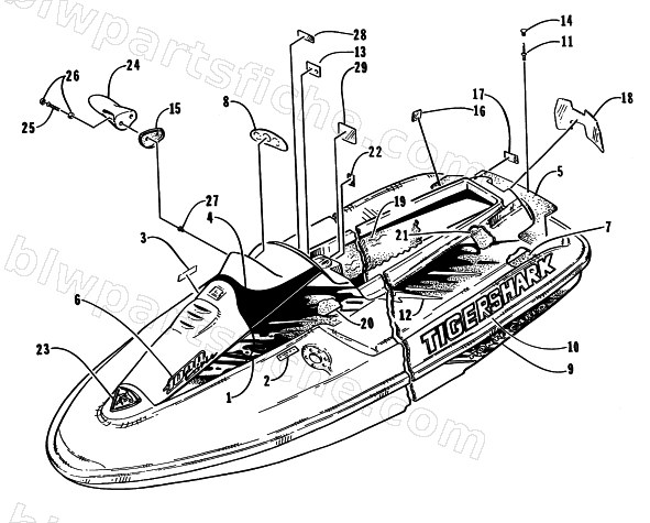 DECAL AND FOOTPAD ASSEMBLY diagram