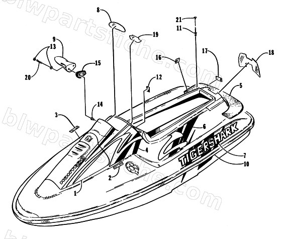 DECAL AND FOOTPAD ASSEMBLY diagram