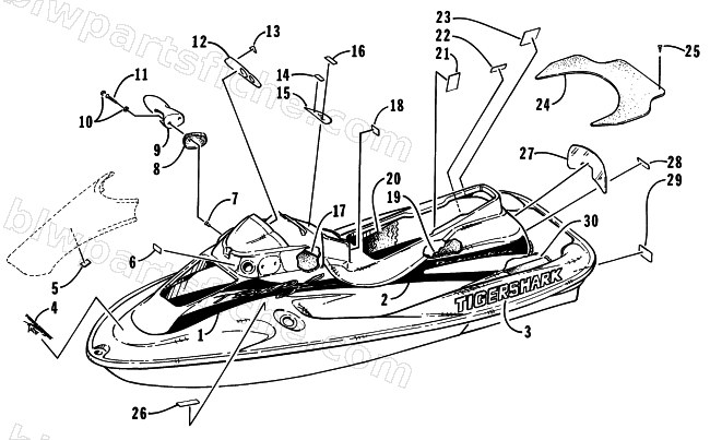 DECAL AND FOOTPAD ASSEMBLY diagram