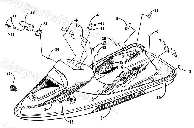 DECAL AND FOOTPAD ASSEMBLY diagram